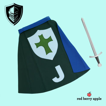 Children Personalised Knight Dressing Up Cape, 3 of 4