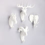 G Decor Ornamental White Animal Heads Resin Wall Hook, thumbnail 3 of 8