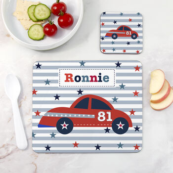 Personalised Boy's Coaster And Placemat Set, 4 of 12