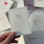 Hand Printed Valentines Card, Anniversary Card, Ed Sheeran Song Lyric, thumbnail 1 of 3