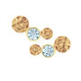 Lakshmi Blue Topaz Stud Earrings Silver Or Gold Plated, thumbnail 2 of 11