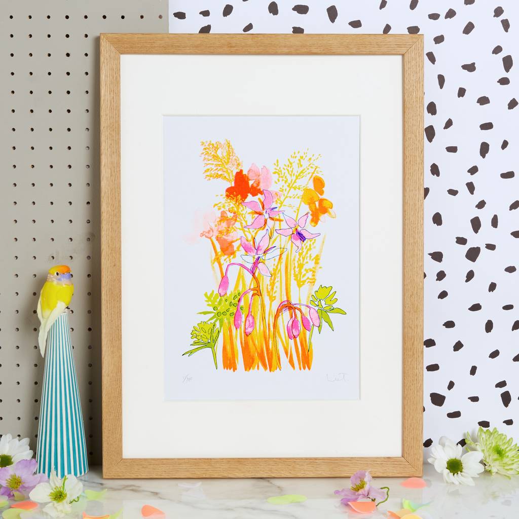 Meadow Art Print With Wildflower Seeds By Blank Inside ...