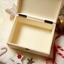 Classic Red Vintage Full Colour Wooden Personalised Christmas Eve Box, thumbnail 3 of 4