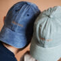 Daddy And Me Personalised Twinning Caps, thumbnail 1 of 5