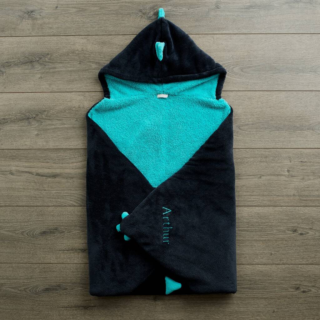 Personalised Dragon Hooded Throw By My 1st Years