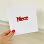 Niece Handmade Card, thumbnail 1 of 2