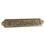 Custom Storage Brass Plaque With Antique Finish, thumbnail 2 of 9