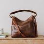 Leather Pocket Hobo Tote With Tassel, thumbnail 1 of 6