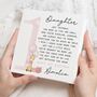 Personalised Daughter 1st Birthday Giraffe Poem Card, thumbnail 1 of 7