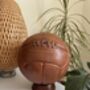 Leather 12 Panel Vintage Style Football And Stand, thumbnail 4 of 4