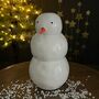 White Ceramic Snowman Ornament Large, thumbnail 1 of 2