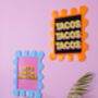Neon Orange Wall Print Blobby Frame Free Print Included, thumbnail 9 of 10