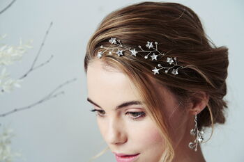 Star Swarovski Crystal Wedding Hairpins Set Lunaria, 7 of 8
