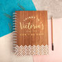 Personalised 'Can't Be Said' Gold Walnut Notebook, thumbnail 1 of 4
