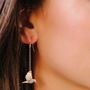 Dove Earrings In Silver, thumbnail 2 of 5