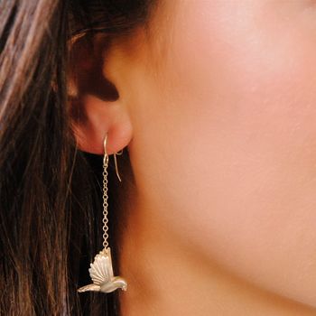 Dove Earrings In Silver, 2 of 5