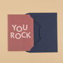 'You Rock' Congratulations And Well Done Card, thumbnail 4 of 4