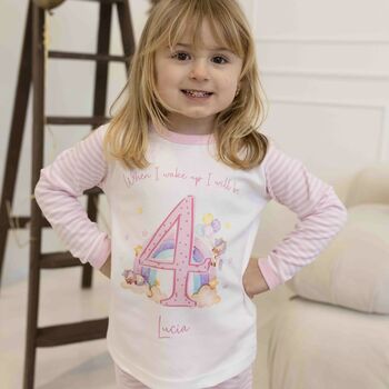 Personalised Pink Unicorn Children's Birthday Pyjamas, 2 of 12