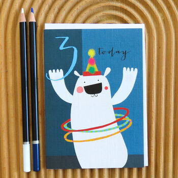 Polar Bear 3rd Birthday Card, 3 of 5