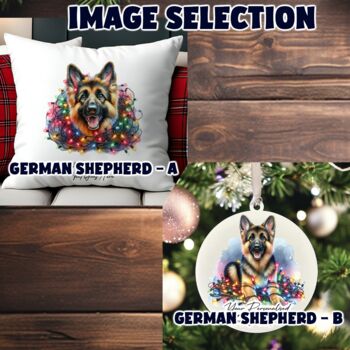 Personalised German Shepherd In Christmas Lights, 2 of 10