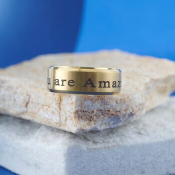 Gold 8 Mm Personalised Band Ring, 5 of 11