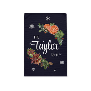 Personalised Christmas Clementine Tea Towel, 4 of 6