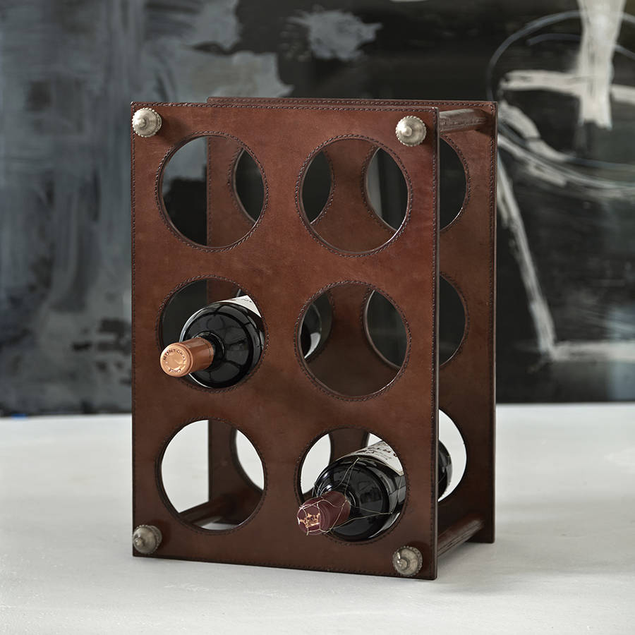 Leather Wine Rack By Life of Riley