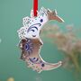 Bohemian Moon Hanging Christmas Decoration, thumbnail 2 of 6