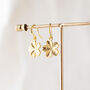 Gold Plated Flower Dangle Earrings, thumbnail 2 of 10