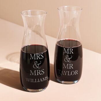 Personalised Couple's Crystal Carafe, 3 of 8