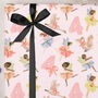 Three Sheets Of Children's 4th Birthday Fairy Wrapping Paper, thumbnail 1 of 2