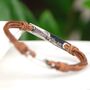 Personalised Men's Leather Cord And Bar Bracelet, thumbnail 2 of 9