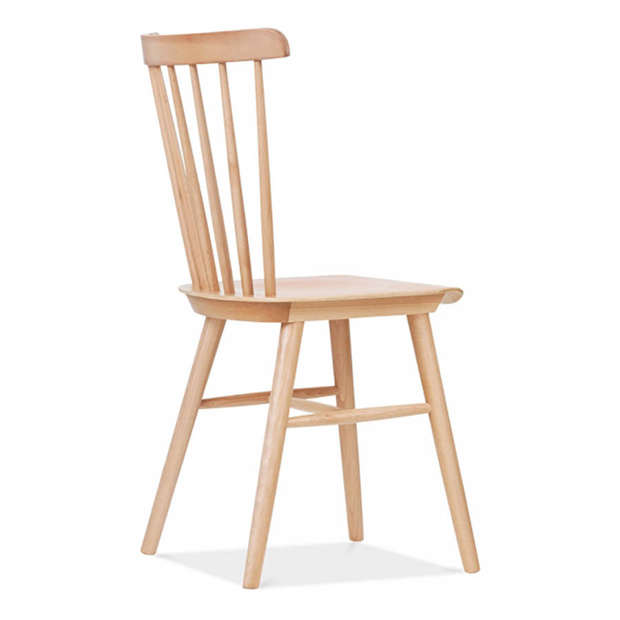 White Or Black Wood Windsor Dining Side Chair By