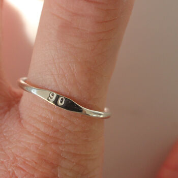 Birth Year Ring In Sterling Silver Or 9ct Gold, 3 of 6