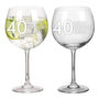 Personalised Milestone Birthday Gin Glasses For Him, thumbnail 3 of 4