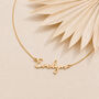 Personalised Name Necklace, Cursive Script In Gold Or Sterling Silver, thumbnail 1 of 12