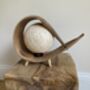 Handmade Coconut Leaf Table Lamp – Natural Cream Light, thumbnail 10 of 12