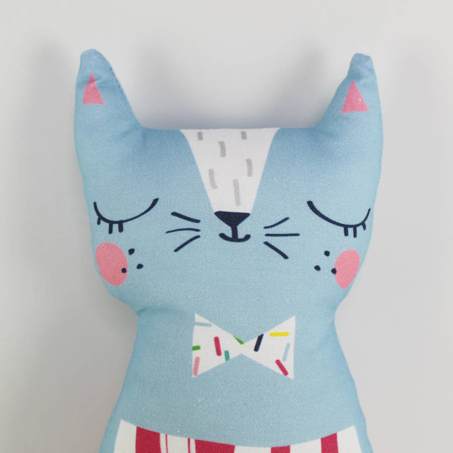 blue cat soft toy