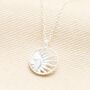 Sterling Silver Hidden Sun Circle Pendant Necklace, thumbnail 1 of 2