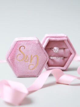 Personalised Wedding Ring Box With Initials, 3 of 11