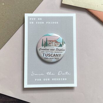 Tuscany Illustration Magnet Save The Date, 7 of 7