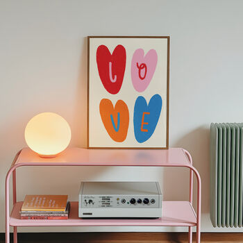 Love Hearts Print, Hearts Wall Art, 4 of 9
