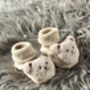 Cream Teddy Bear Baby Socks, thumbnail 7 of 8