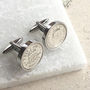 Personalised Sixpence Coin 1928 To 1967 Cufflinks, thumbnail 1 of 9