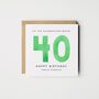 Personalised 30th Birthday Card *Age/Colour Options, thumbnail 3 of 4