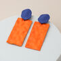 Colourful Rectangle Drop Earrings, thumbnail 7 of 7