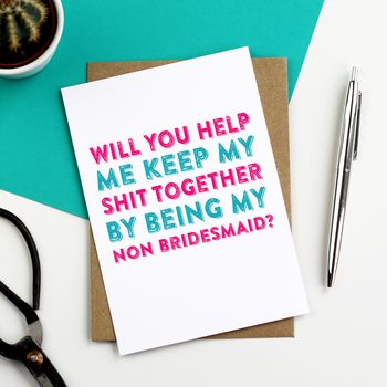 Will You Help Me Be My Bridesmaid Greetings Card, 2 of 6