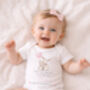 Personalised Bunny Birthday Baby Grow, thumbnail 3 of 8