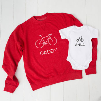Personalised Bike And Trike Daddy Jumper And Child Set, 2 of 2