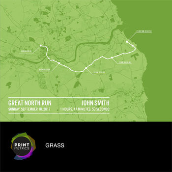 Personalised Great North Run Map Poster, 3 of 12